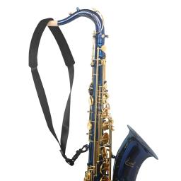 Saxphone Alça de Ombro com Fivela De Plástico, Arrajadas Acessórios Instrumento, Preto e Cinza, Veludo, Comprimento Ajustável, Sax Parts - Image 4
