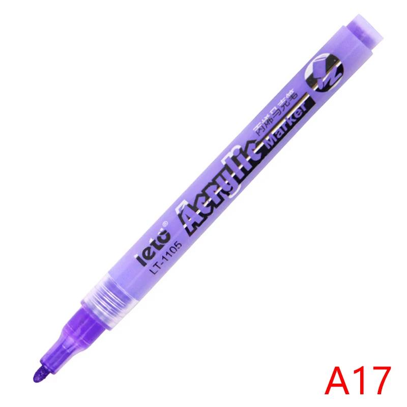 Impermeável permanente tinta acrílica canetas marcador, canetas acrílicas, rocha, pedra, cerâmica, vidro, canecas, madeira, bricolage, 24 cores - Image 1