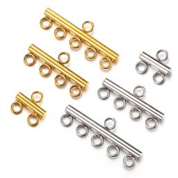 20 pçs de aço inoxidável colar pulseira camada fechos pingente gota conector fiança conectores diy para jóias que fazem suprimentos - Image 1
