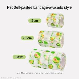Bandagem elástica autoadesiva para animais de estimação bandagem não tecida capa protetora para cães ao ar livre retrátil bandagem esportiva autoaderente - Image 3