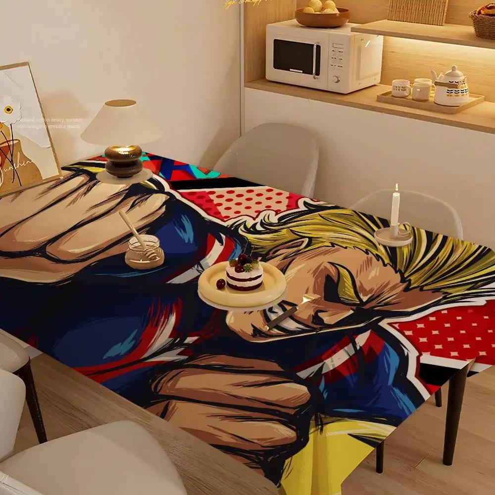 Toalha de Mesa Popular de Manga My Hero Academia em Poliéster, Impressão à Prova de Óleo, Cobertura Retangular para Festas, Toalha de Mesa, Tapete de Piquenique - Image 1