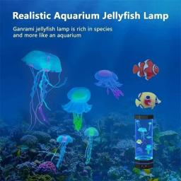 Lâmpada LED Jellyfish-Mudando com controle remoto, plug-in USB, lâmpada Peixe Bolha, Lava Night Light, 17 cores - Image 5