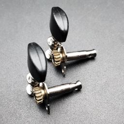 2r2l niquelado ukulele guitarra afinação pegs tuners cabeça da máquina botão preto - Image 6