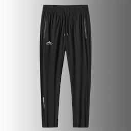 Calça reta de seda de gelo respirável masculina, calça casual, estiramento rápido, esportes de ginástica, corrida, verão, tamanho grande, 7XL, 8XL - Image 5