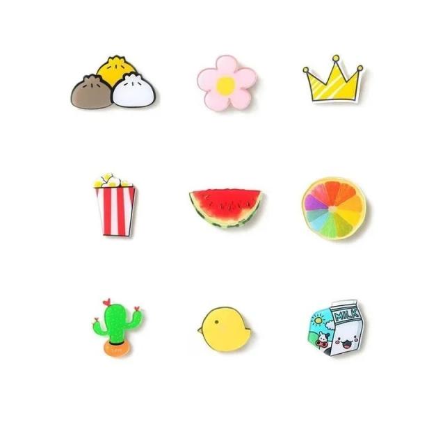Conjunto de 5 Frutas Magnéticas Educativas para Geladeira com Desenhos Animados Coloridos e Criativos