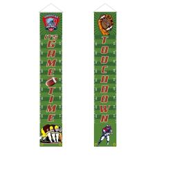 Futebol Americano Decorações Para Casa É Tempo Do Jogo Bandeiras De Couplet Bandeira Da Porta Da Varanda Bandeiras Penduradas Toque Para Baixo Sinal decoração - Image 1
