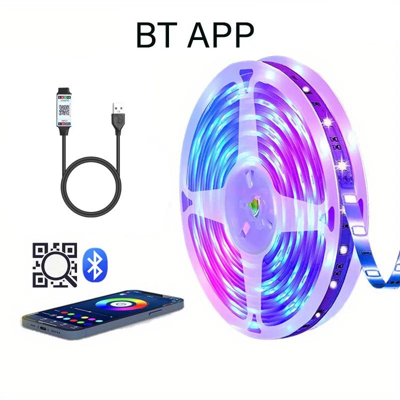 RGB LED Strip Lights para decoração de festa, fita, luz de fundo, colorido, crianças na sala, 1m, 5m, 5m, 10m, 15m, 5050 - Image 1