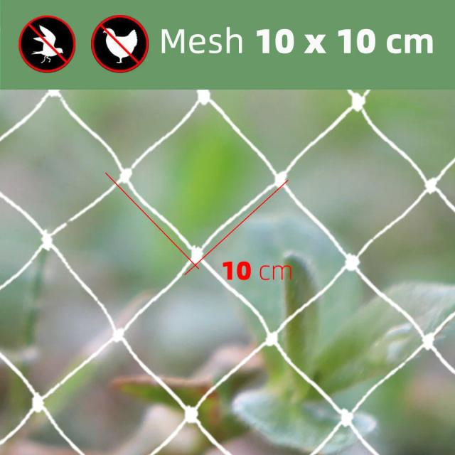 Rede de Nylon para Jardim: Proteção Contra Pragas e Segurança para Aves Domésticas - 3x1m, Malha Quadrada Resistente