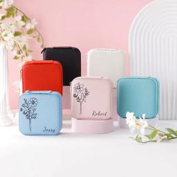 Caixa De Presente De Couro PU para Mulheres, Nome Personalizado, Jóias, 1Pc - Image 2