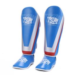 Tsm boxe perna guarda muay thai caneleira e pé volta sanda treinamento de combate para adultos e crianças proteção competição - Image 6