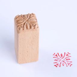 Cerâmica textura de madeira selo ferramenta de gravação padrão floral impressão mão esculpida selo bloco de madeira cerâmica diy ferramentas modelagem argila - Image 3