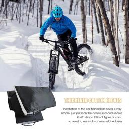 Luvas de pára-brisa, Scooter Hand Warmer para Snowmobile, Tampa da bicicleta, Windproof, Quente, Bateria, Inverno - Image 2