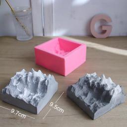 Snow Mountain Shape Aromaterapia Cimento Gesso, Artesanato De Gesso, Molde De Silicone, Ornamento De Gesso Concreto, Decoração De Casa Moldes - Image 6