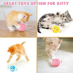Interativo Inteligente Gato Bola Brinquedos, Gatinho Catnip, Squeaky Suprimentos, Produtos Toy Training, Animais Pet Acessórios, Pet Itens - Image 5