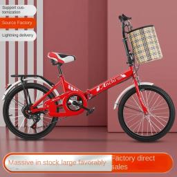 Bicicleta dobrável de 20 polegadas, para crianças de meia-idade, estudante, velocidade única, velocidade variável, portátil, viagem leve, para a cidade, novo - Image 4