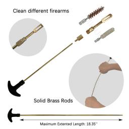 Mediug kit de limpeza de arma universal caso pistola rifle pistola escova ferramenta para caça, espingarda, 9mm, calibre 12, calibre.40/.45 - Image 3