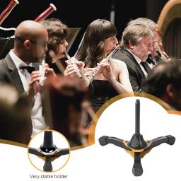 Suporte de instrumento de vento suporte de instrumento de sopro resistente estável portátil dobrável suporte de flauta para oboé flauta clarinete em linha reta - Image 4