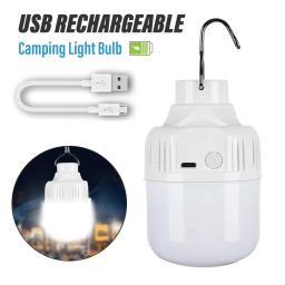 Super brilhante led luz de acampamento recarregável lanterna led ao ar livre lanterna portátil com gancho portátil e 3 modos iluminação - Image 1