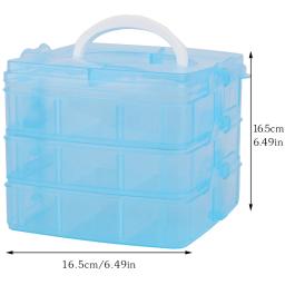 Miusie 1pc transparente caixa de armazenamento de plástico organizador recipiente prático caixa de armazenamento para jóias ou lã feltro artesanato ferramentas de costura - Image 2