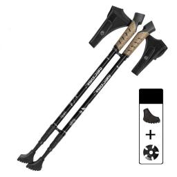 Bastão dobrável super leve, Trekking Pole para caminhadas e montanhismo, Equipamento de acampamento, Cana, 2 peças - Image 1