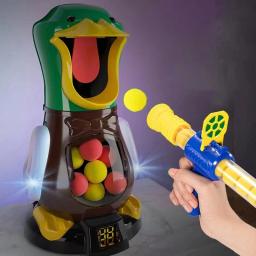 Novidade Shooting Duck Toy com Luz, Hungry Shooting Duck, Pistola pneumática, Soft Bullet Ball, Pontuação eletrônica, Jogos de batalha para crianças - Image 1