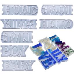 Silicone Letras De Resina Epóxi Molde, Moldes De Fundição, Decoração Para Casa, Artesanato DIY, Jóias Que Faz Ferramenta - Image 1