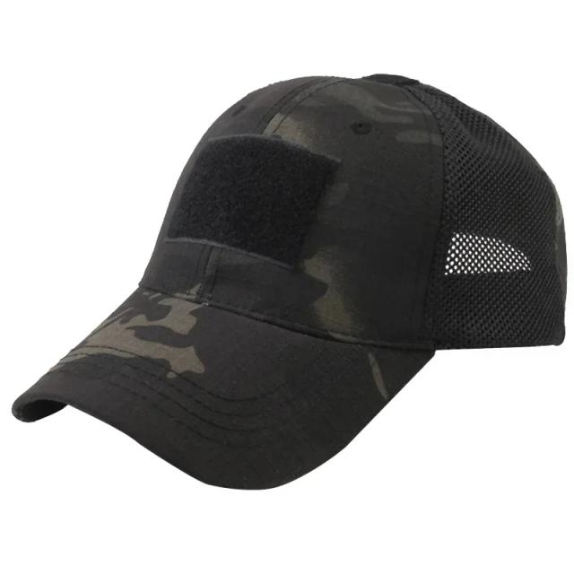 Chapéu de Acampamento Masculino com Camuflagem Respirável para Pesca, Caça, Caminhadas e Esportes ao Ar Livre