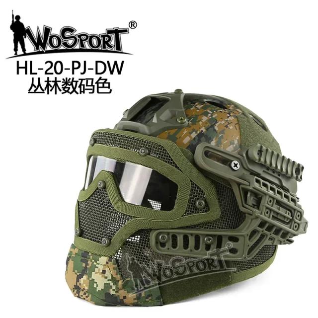 Capacete Tático Completo com Lente HD para Airsoft e Paintball - Proteção Ideal para Tiro CS
