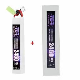 Pistola de brinquedo eletrônica 11.1v, bateria lipo 11.1v 2450mah 30c com mini plugue tamiya, modelo de arma de airsoft para controle remoto, brinquedos de arma bb - Image 4