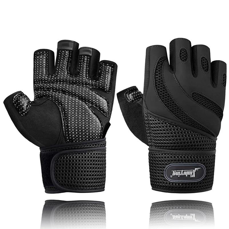 Luvas Halterofilistas Respiráveis para Exercício Fitness, Treino com Haltere, Esportes de Treinamento, Crossfit, Musculação, Ginásio, 1 Par - Image 1