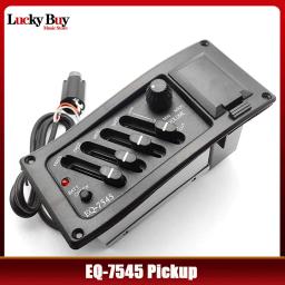 Profissional 4 Banda Guitarra Acústica Preamp, Amplificador Acessórios, EQ 7545R, Pickup, 6.5MM Saída - Image 1