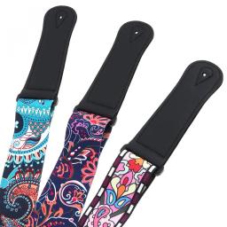 Correia de guitarra ajustável, estilo nacional, padrão de flores, cinto acústico, popular, elétrico, baixo, acessórios - Image 6