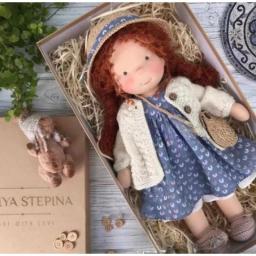 Bonito algodão macio brinquedos de pelúcia waldorf artesanal recheado embalagem bonecas melhor boneca de pelúcia fabricchanging caixa crianças presentes aniversário - Image 1