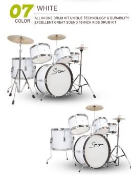 Conjunto de Bateria Musical para Crianças, Instrumento de Percussão, Kit de Bateria Profissional de Alta Qualidade, 3 Pratos, 5 Pcs - Image 5