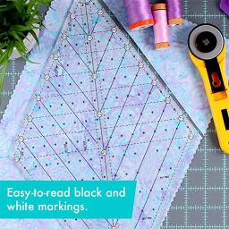 Régua diamante para corte de tecido, Quilting Tool, Template and Stencil, 60 Graus, 1Pc - Image 5