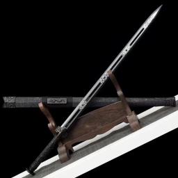 Espadas han pretas kongfu chinesas, lâmina de aço de alto manganês, artesanal real, cabo de metal afiado, arma de treinamento katanas - Image 5