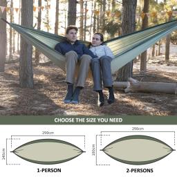 Naturehike-portátil ao ar livre Camping Hammock, caminhadas Swing, única e dupla pessoa, Pongee Hammock, cama de suspensão, 240T - Image 5