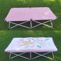 Cama de acampamento dobrável com saco de dormir, Cama ao ar livre, Cama de sesta infantil, Nature Hike, Diversão da praia, Suprimentos para caminhadas - Image 5