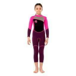 Roupa de mergulho infantil de neoprene, 2.5mm, para meninas de 2 a 14 anos, peça única, mangas compridas, manter quente, mergulho, surf, inverno - Image 1