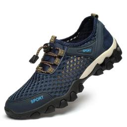 Tênis esportivo de malha antiderrapante leve respirável masculino, tênis de corrida casual, moda montanhismo, viagem ao ar livre, verão - Image 5
