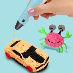 Caneta de impressão 3d conjunto forchildren diy canetas crianças aniversário presente criativo brinquedos com adaptador energia 12 cores 36m pla filamento caixa viagem - Image 2