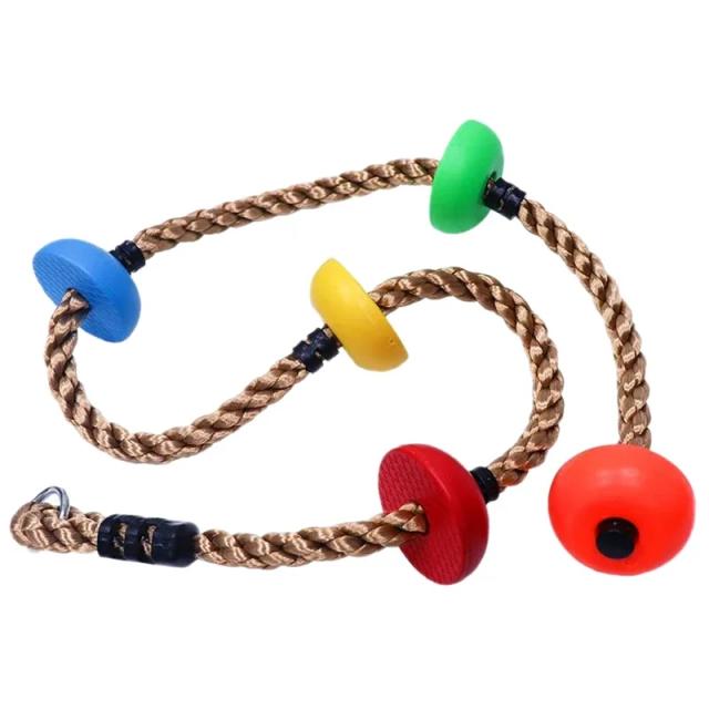 Corda de Escalada Infantil Disco Balanço 1.8m Plástico Seguro para Diversão e Fitness