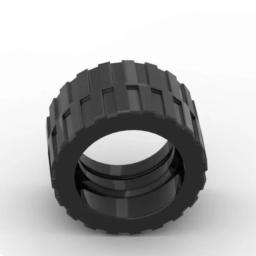 Moc 10 pçs quebra-cabeça partícula 89201 pneu de piso raso 24x14 blocos de construção kit roda tijolos partícula quebra-cabeça brinquedos diy presente das crianças - Image 1