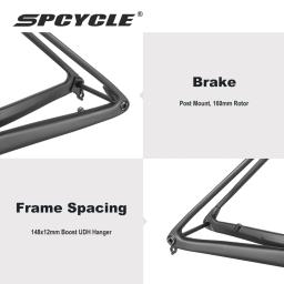 Spcycle M08 T1000 Quadro MTB de Carbono 29er Viagem 110mm BSA 73mm Ângulo do tubo principal 67 °   Quadro de carbono para mountain bike com geometria moderna 29 - Image 6