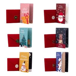 2022 novo 3d feliz natal cartão cartões postais convites com envelope ano novo cartões para crianças - Image 1