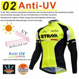 Strava-Roupas Masculinas de Ciclismo, Roupas de Corrida de Bicicleta, Camisolas de Bicicleta, Ciclo Jersey, Road Bikes, Inverno, 2022 - Image 5