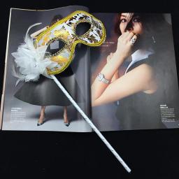 Sexy Masquerade Festa De Casamento Máscara Festa De Dança Veneziana Handheld Sticks Máscara Flor Decoração Halloween Party Props - Image 6