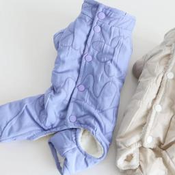 Macacão de estimação de quatro patas com algodão quente, cardigã outono e inverno, roupas para cães, macacão para animais, 1 pc, 2023 - Image 5
