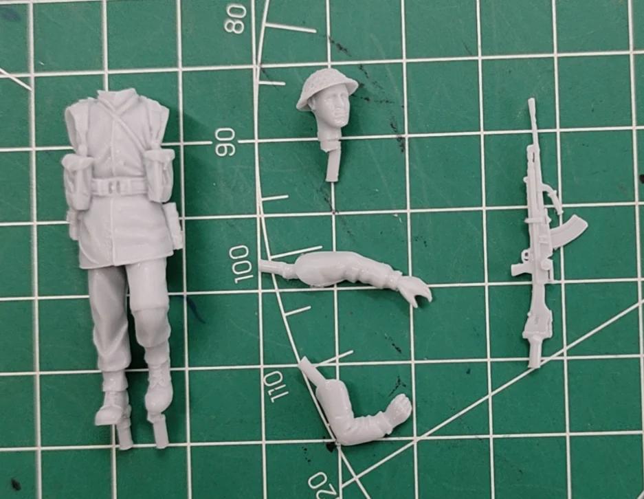 Resina figura modelo kit, modelagem britânico artilheiro, desmontado e sem pintura diorama miniatura brinquedos, escala 1:35 - Image 1