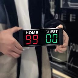 Mini placar portátil de basquete com display led, controle remoto, brilho ajustável, digital, jogo de bola, temporizador - Image 1